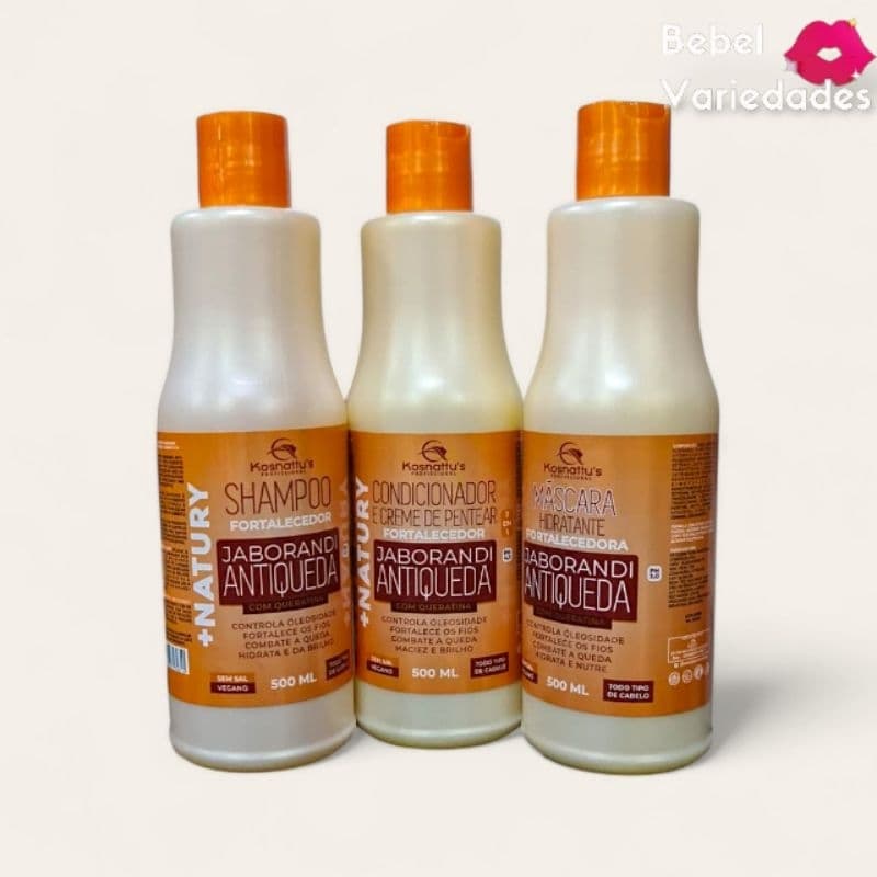 Kit Capilar Jaborandi com Keratina Kosnattus 3 Itens