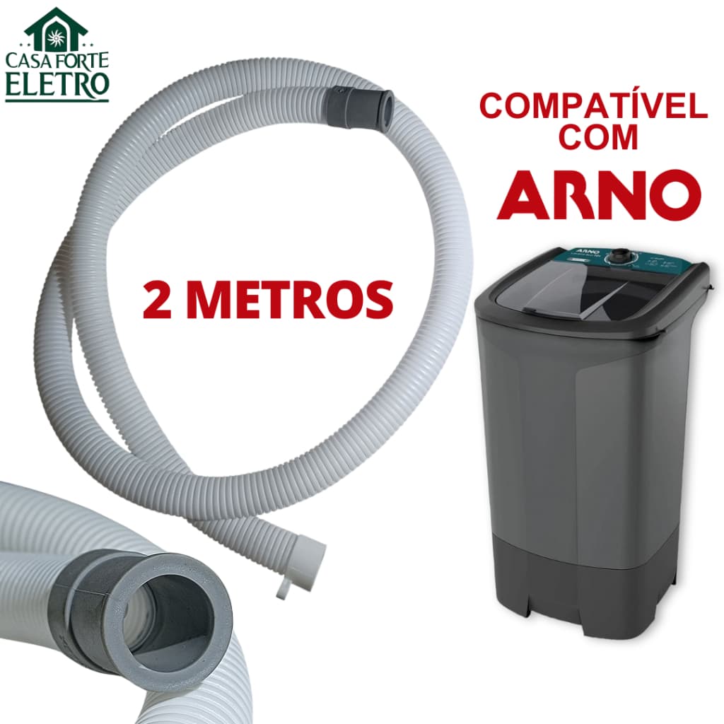 Mangueira  2 Metros Saída de Água para Tanquinho 10Kg Arno Lavete Eco 10+