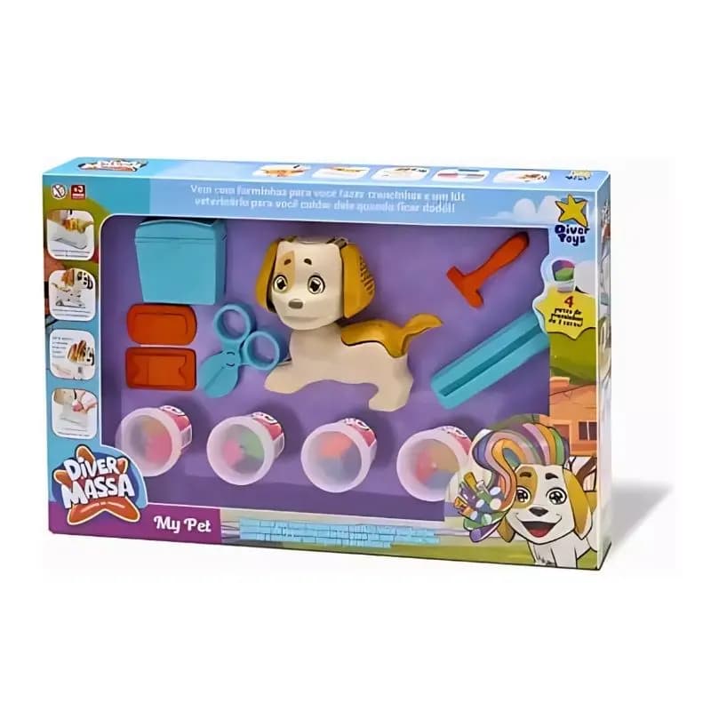 Diver Massa - My Pet massa De Modelar Com acessórios - DIVERTOYS