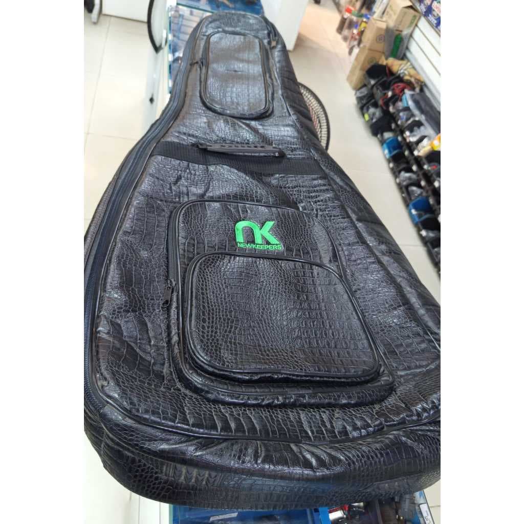 CAPA BAG PARA VIOLAO FOLK DE COURO NEW KEEPERS