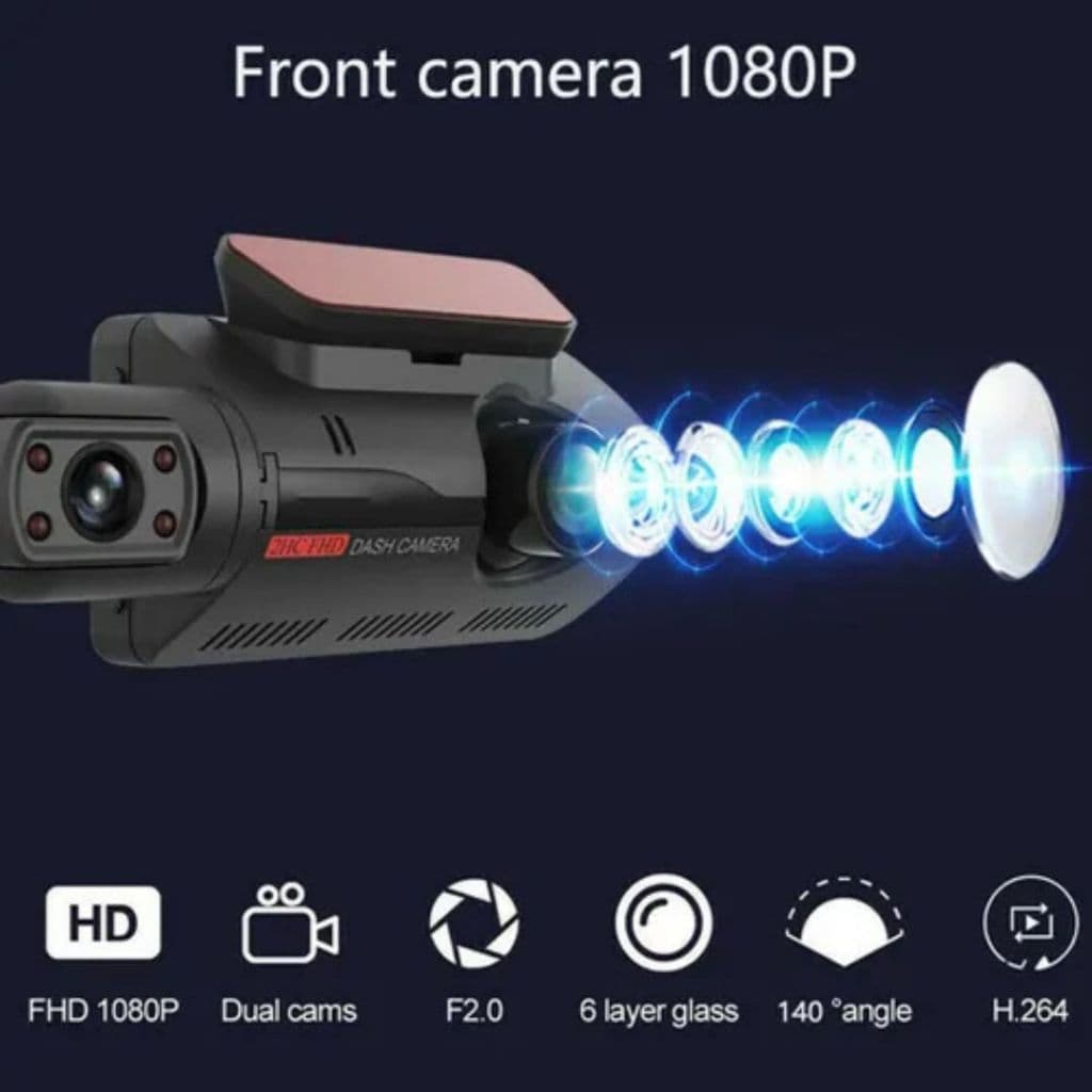 Câmera Veicular Full HD com Visão Noturna, Sensor de Movimento, G-Sensor de Impacto e Gravação