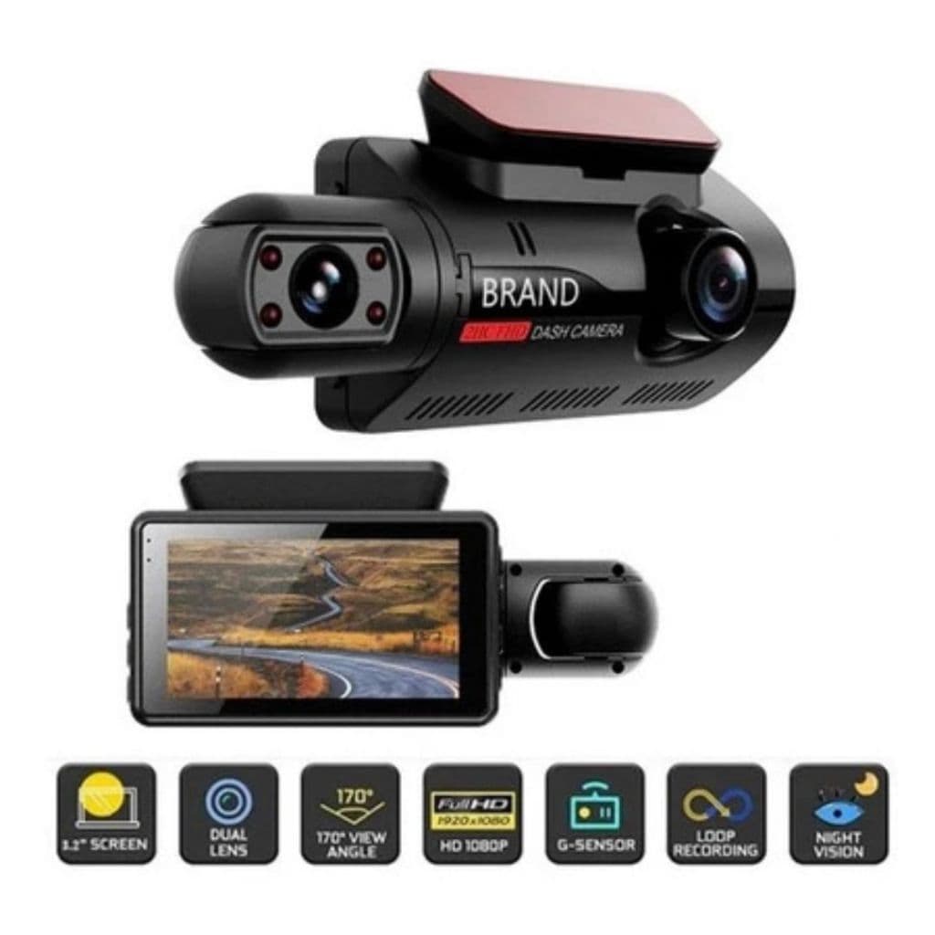 Câmera Veicular Full HD com Visão Noturna, Sensor de Movimento, G-Sensor de Impacto e Gravação