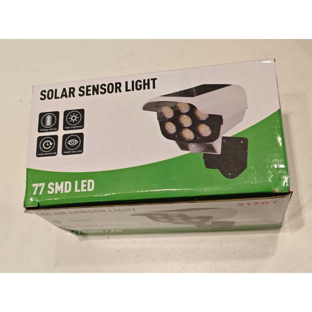 Luz solar para jardim, simulação, câmera de vigilância, sensor de corpo humano (Idêntico de camera）