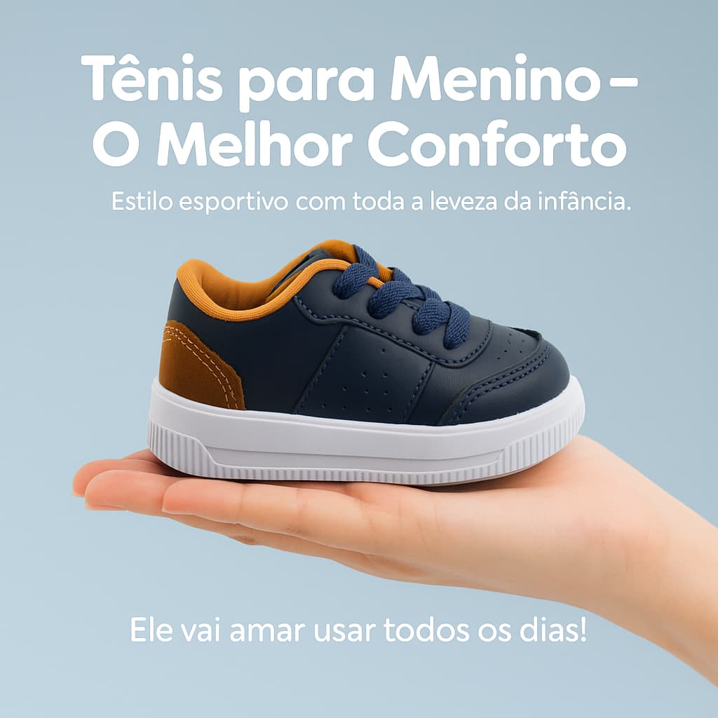 Tênis Infantil Baby Menino Casual Confortável Oferta Limitada - O Melhor Conforto - Pronta Entrega