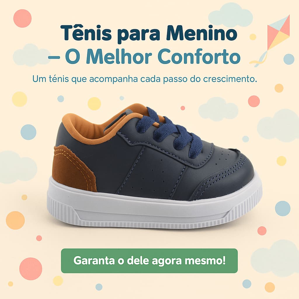 Tênis Infantil Azul Masculino Baby Casual Escolar Qualidade Premium - Pronta Entrega