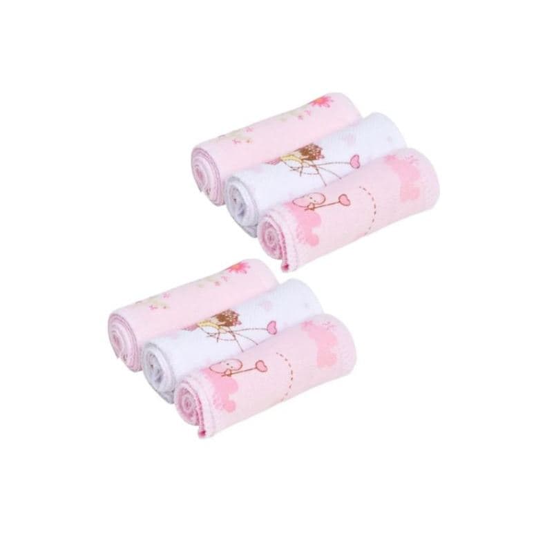 Kit 6 Faixa Umbigo Umbilical Bebe Macia Enxoval Antialergico Cor Rosa