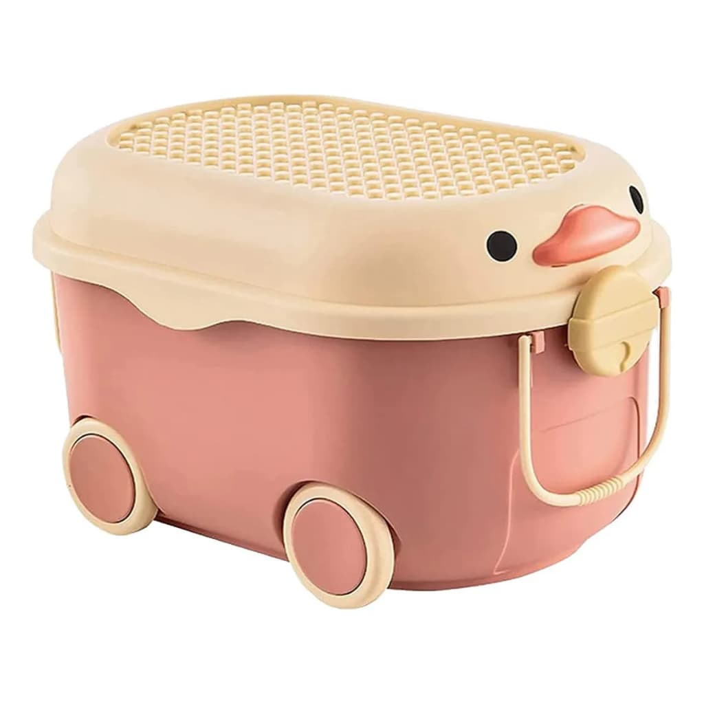 Organizador de Brinquedos Topamix Patinho Laranja 33cm