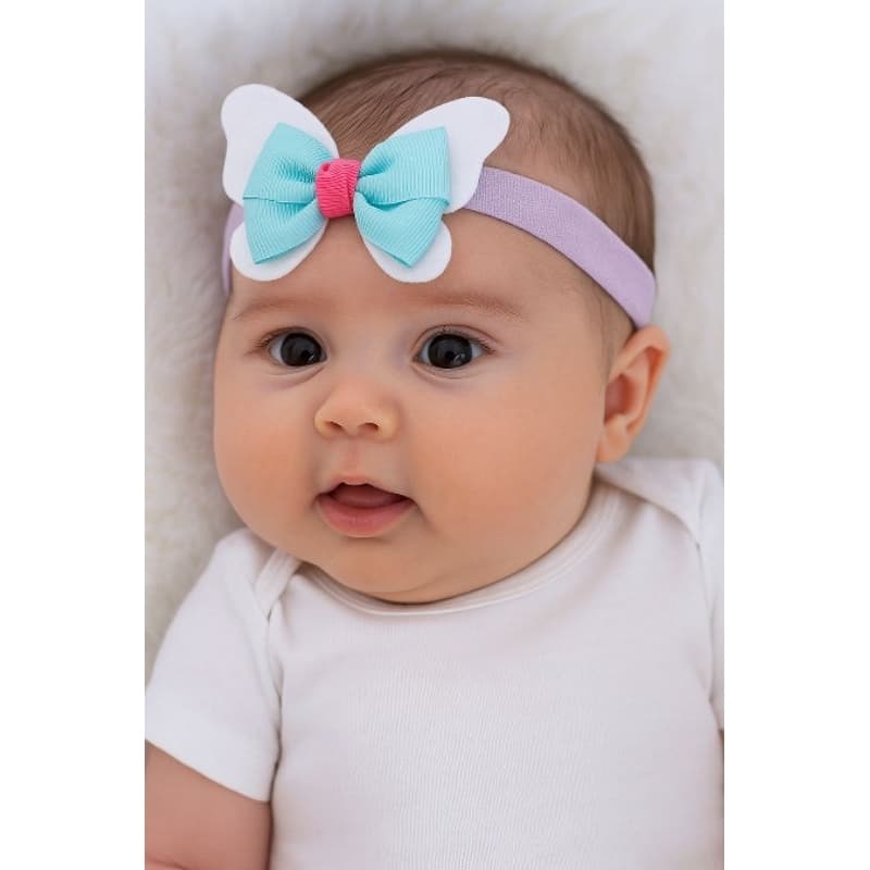 Faixa cabeça bebe borboleta Tiara