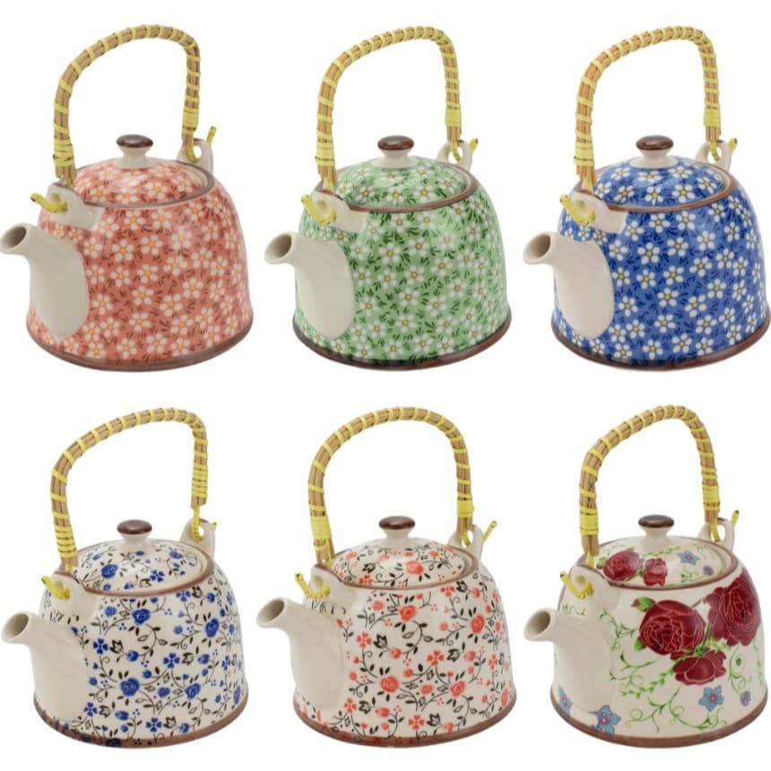 Bules de Chá em Porcelana Estampas Florais 900ML e 250ml