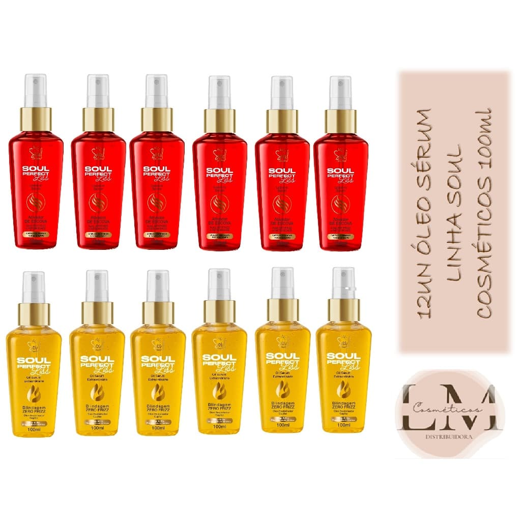 Caixa Fechada 12un Óleo Sérum Perfect Liss 100ml Soul Cosméticos ATACADO