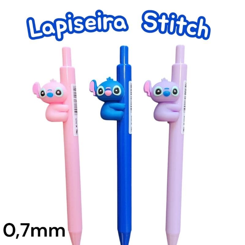 Lapiseira Stitch 0.7 – Papelaria fofa - Fofa e Estilosa para Escola ou Escritório