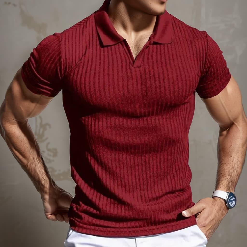 camisa polo texturizada canelado new money