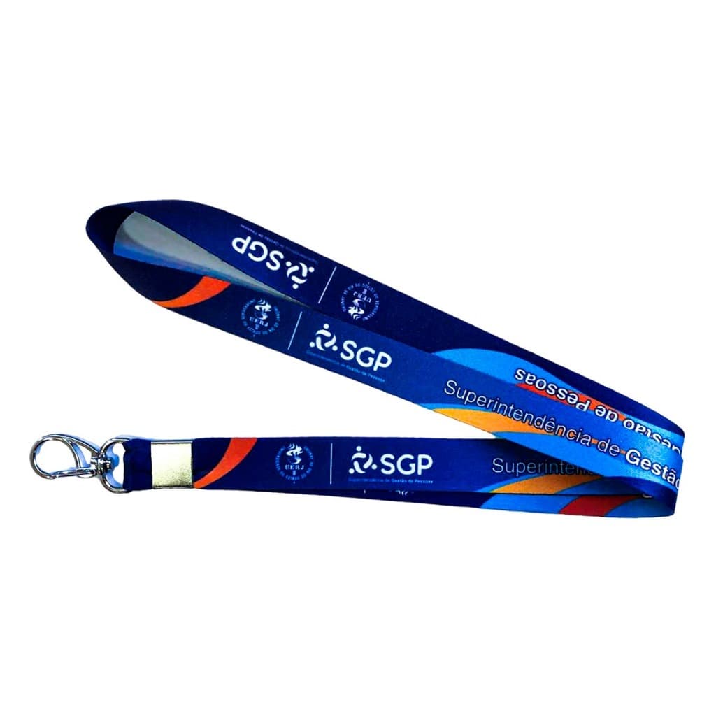 3 Cordões Personalizados para Crachá 20mm com Mosquete