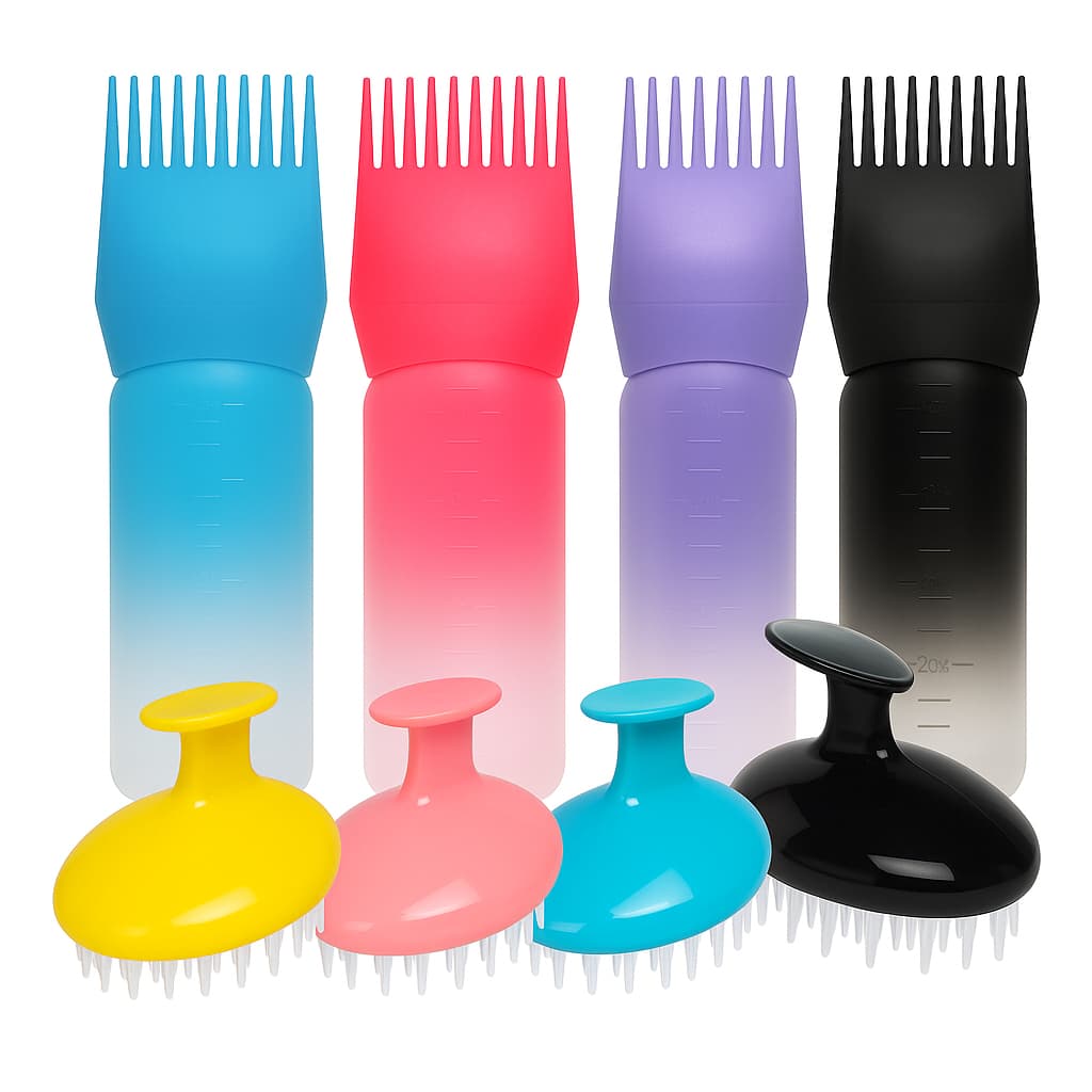 Frasco Aplicador / Escova massageadora de Banho - Shampoo