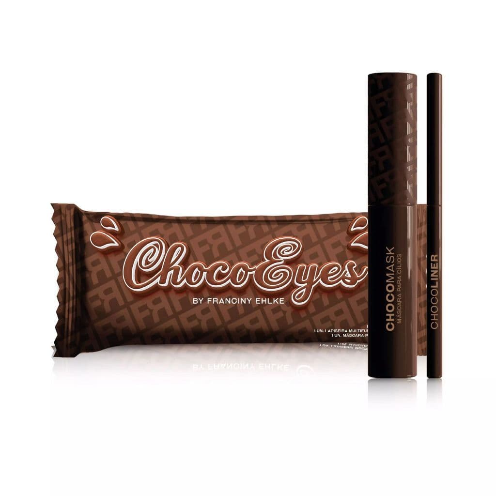 Kit ChocoEyes Mascara De Cílios + Lápis Multifuncional Olhos e boca by Franciny Ehlke Longa Duração