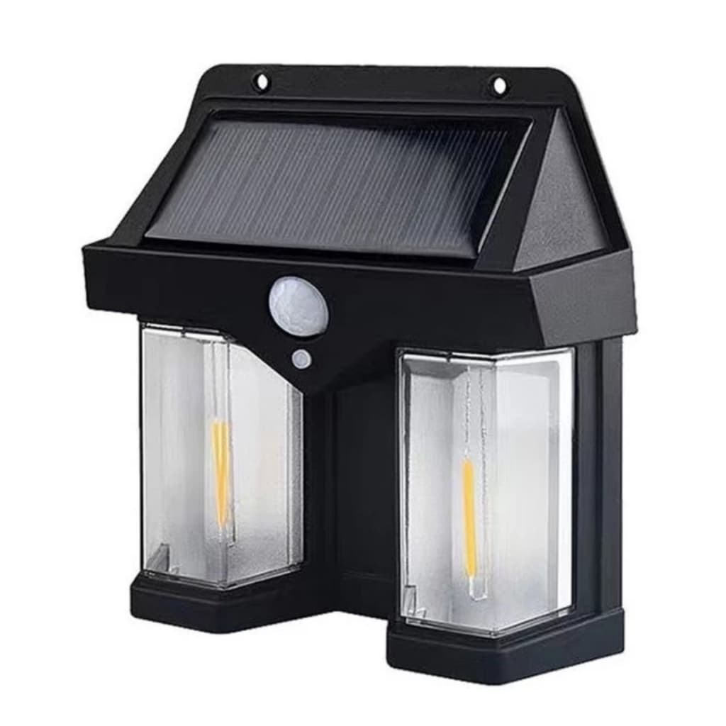 Kit Luminaria Solar Led Dupla Luz Externa À Prova D'água Com Sensor De Presença e Movimento