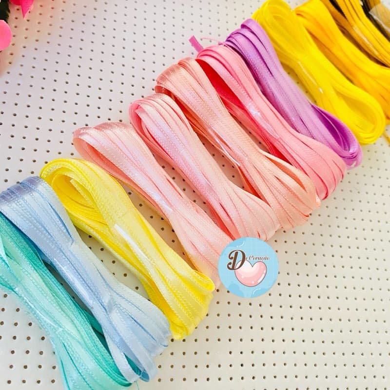 Fita de Cetim 3mm – 20 Metros (5m de Cada Cor) para Laços, Scrapbook e Presentes