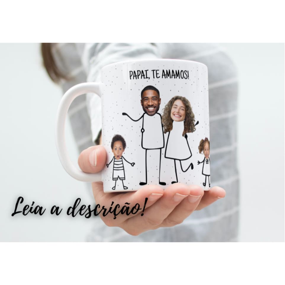 Caneca personalizada - Carinha/Rostinhos com corpinho