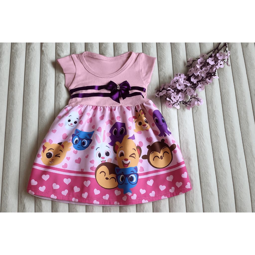 Vestido Temático Bebê Recém-Nascido Mêsversário Fofo para Fotos e Festa e Estiloso