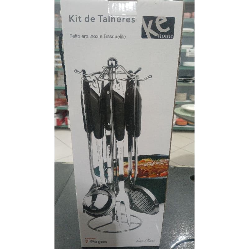 Kit de Talheres em Inox com Cabo em Baquelite KEHOME – 7 peças! ✨