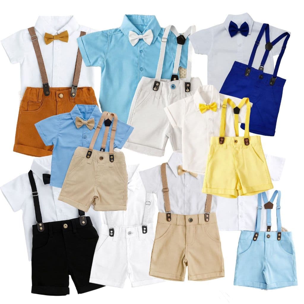 conjunto menino aniversario social modelo short brim pagem pajem batizado festa formatura