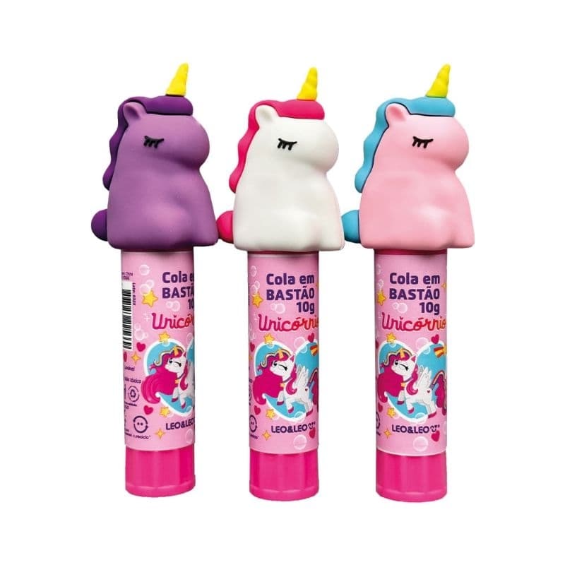 Cola bastão unicórnio fofa kawaii 10g material escolar
