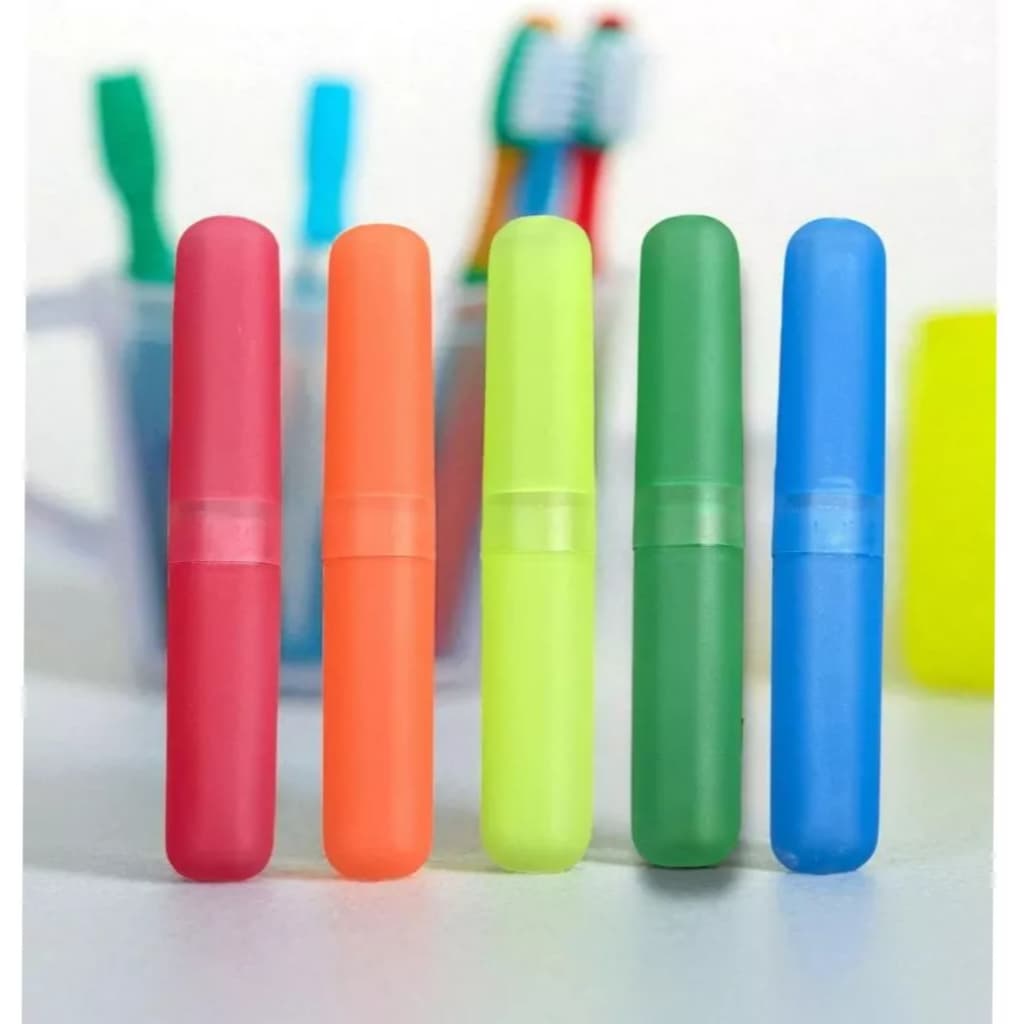 Kit 6 Porta Escova de Dente – Organização e Higiene | Plástico PP Resistente – 22cm