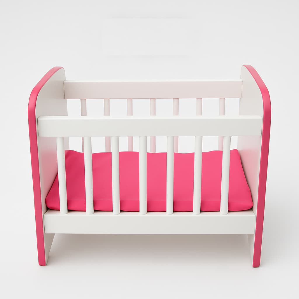Berço de Boneca Infantil Ou Bebê Reborn | 58cm | Rosa /  azul / branco