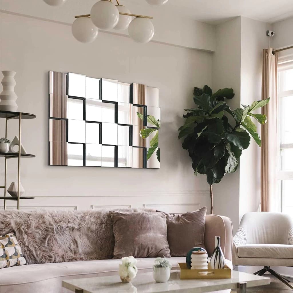 Espelho Decorativo 3D Painel Placa Vidro Liverpool Montável de 9 peças à 28 peças - ENVIO IMEDIATO
