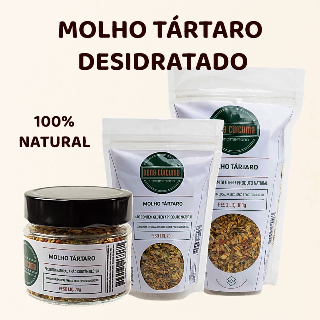 Molho Tártaro Desidratado 100% Natural | Temperos e Especiarias – Dona Cúrcuma