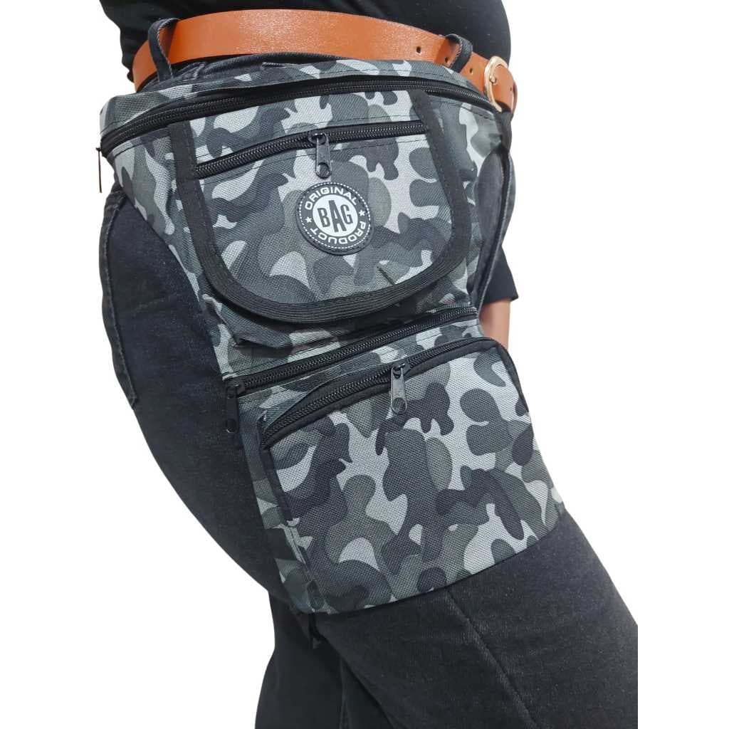 Bolsa Pochete de Perna Cartucheira Tatical Motoboy Camping pescador Caçador