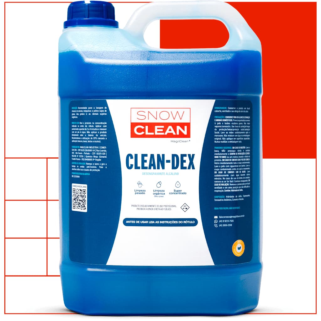 Clean Dex Desengraxante Alcalino 5L Snow Clean Magil Clean