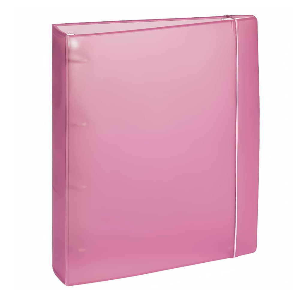 Fichário A4 Universitário Escolar Argolado Com 4 Argolas (Cor: Rosa) Acrimet 804