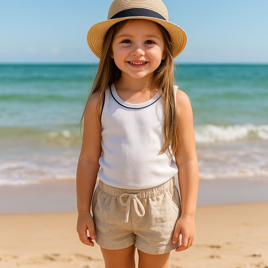 Regata Infantil menina em Ribana Canelada blusa regata basica infantil