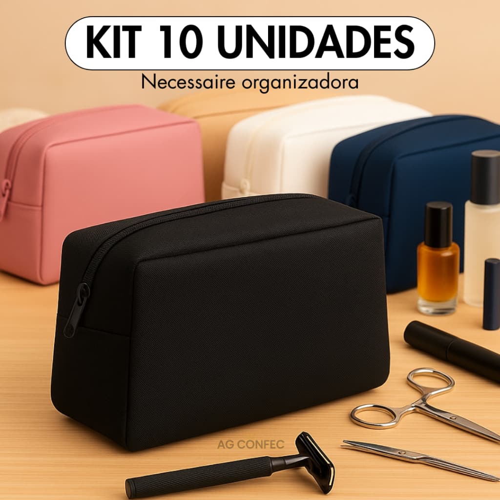 Necessaire Masculino Necessaire Feminina bolsa de viagem necessaire grande porta maquiagem CORES VARIADAS