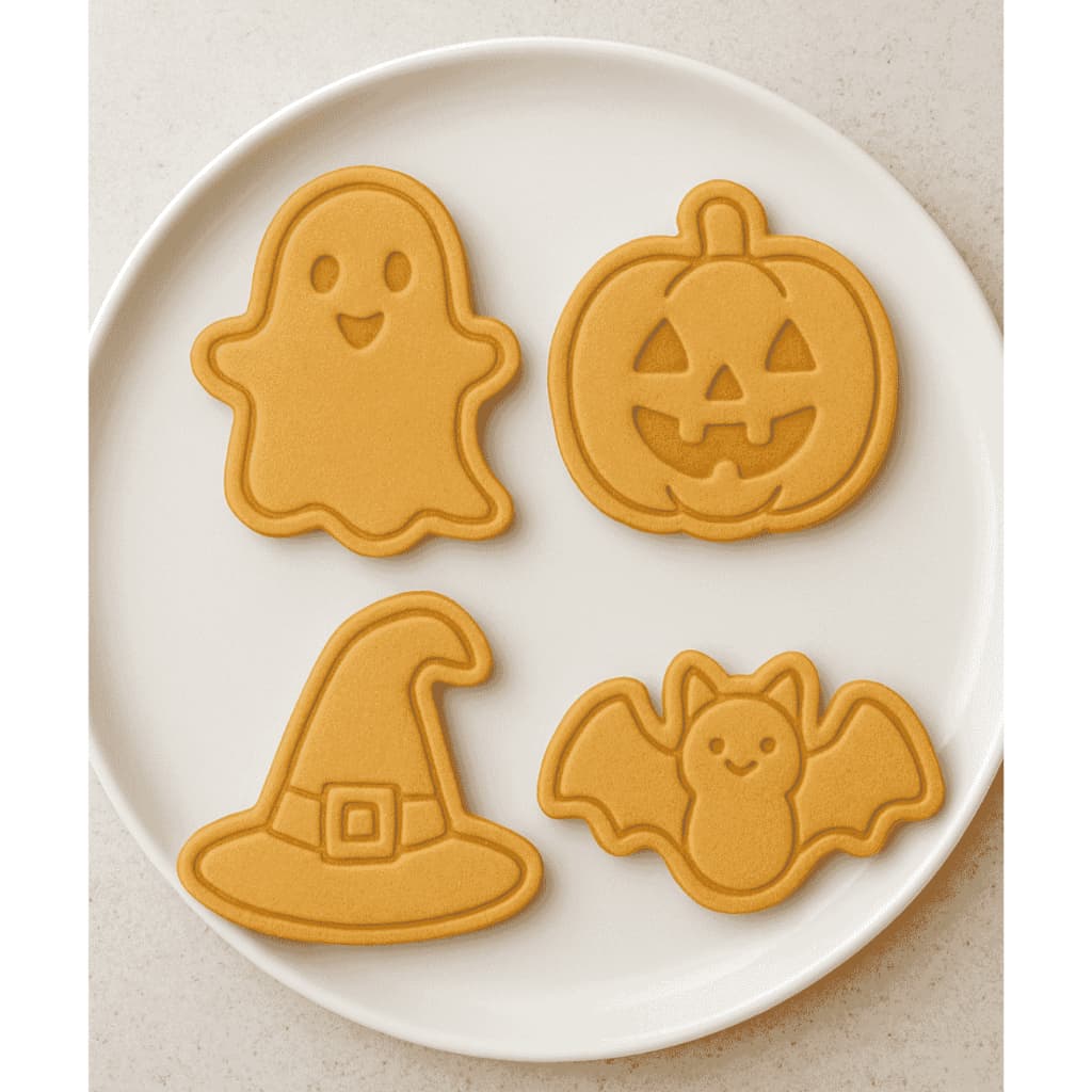 🎃👻 HALLOWEEN  Cortador Biscoito | Kit 4 pçs | Opções 6, 8 e 10cm | Festa Fantasia | Impressão 3D 🍪