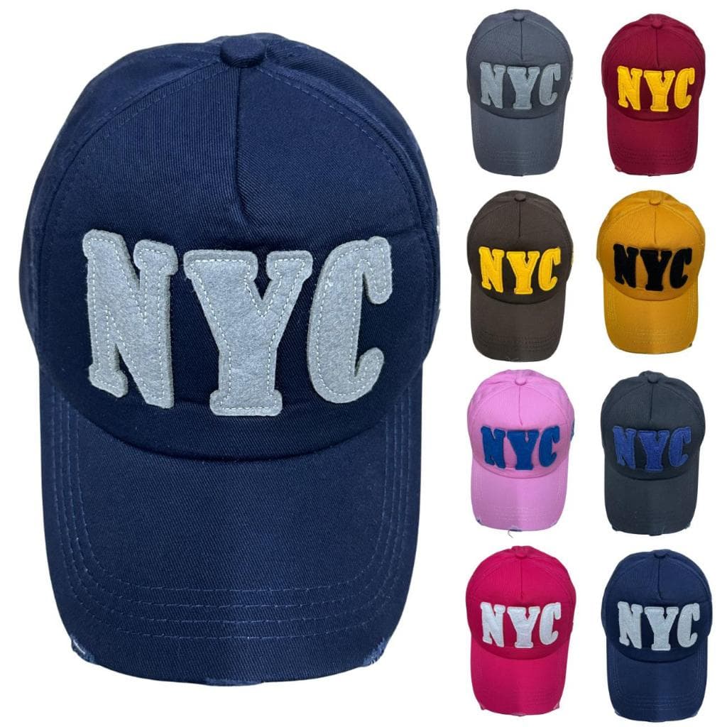 Boné NY New York Retrô Aba Curva Destroyer Regulável Unissex