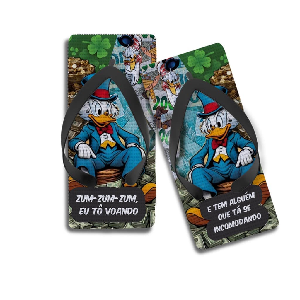 Chinelo Personalizado Quadrado Tio Patinhas Gangster