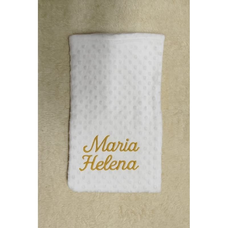 Manta de Bebê com nome Bordado Personalizado