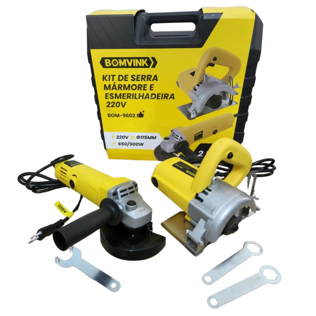 Kit Serra Mármore e Esmerilhadeira 220V Bomvink 2 Em 1