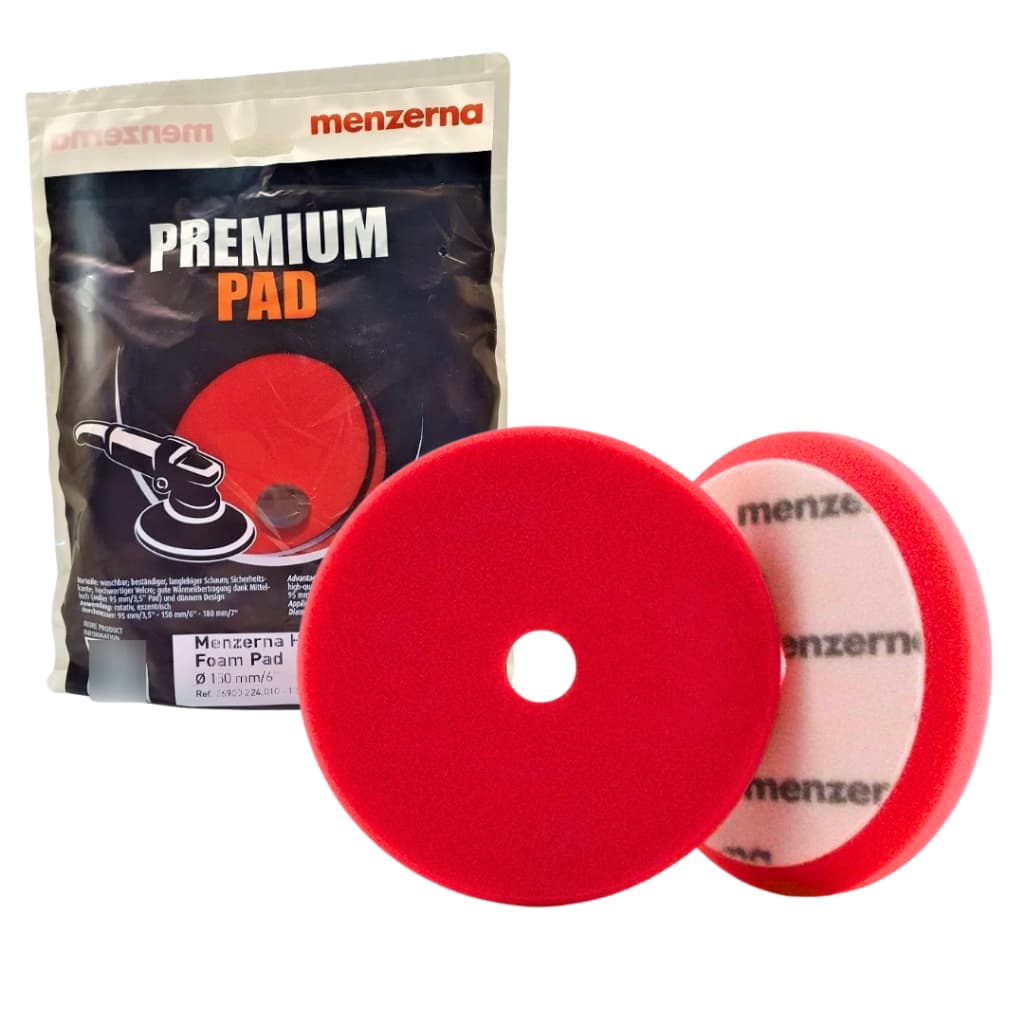 Boina de Espuma Corte Heavy Cut Foam Pad Vermelha MENZERNA