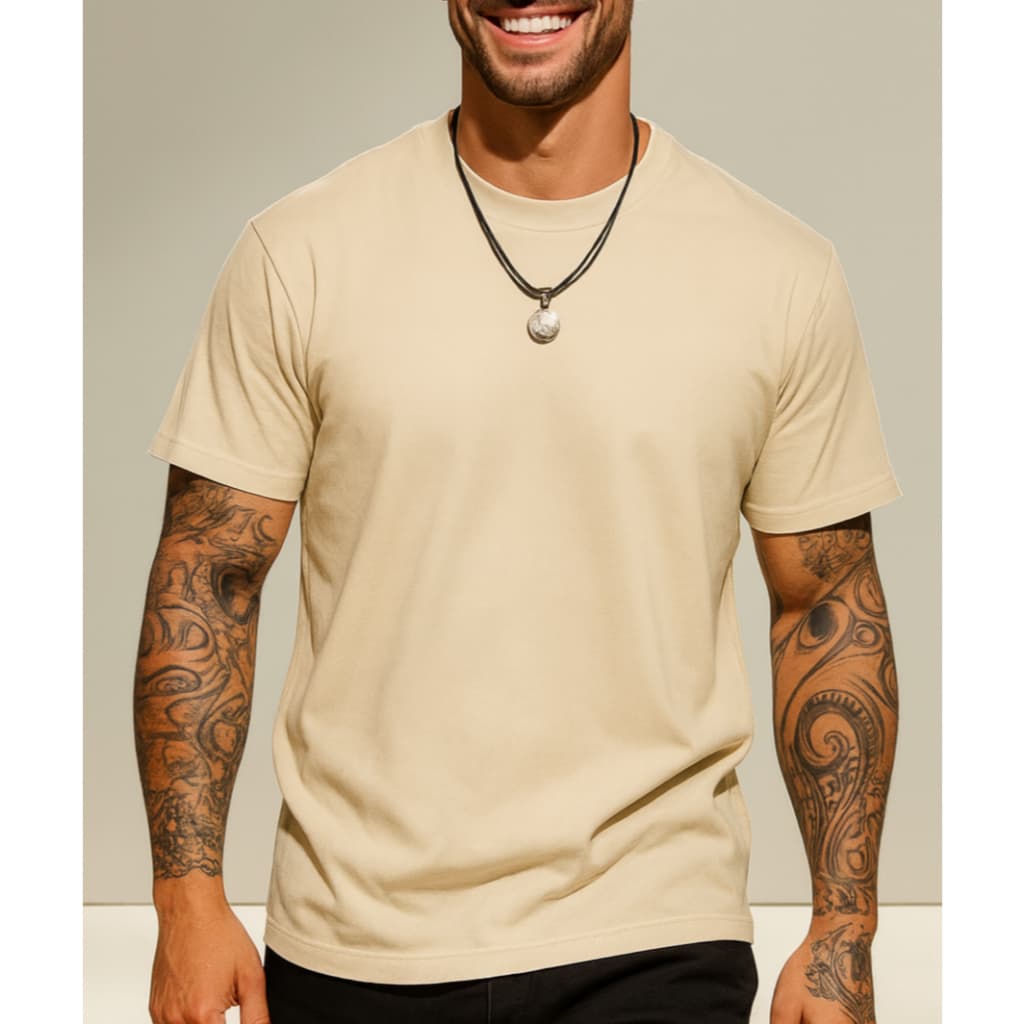 Camisa Masculina 100%Algodao Lisa Confortavel - Ideal Para Dia a Dia