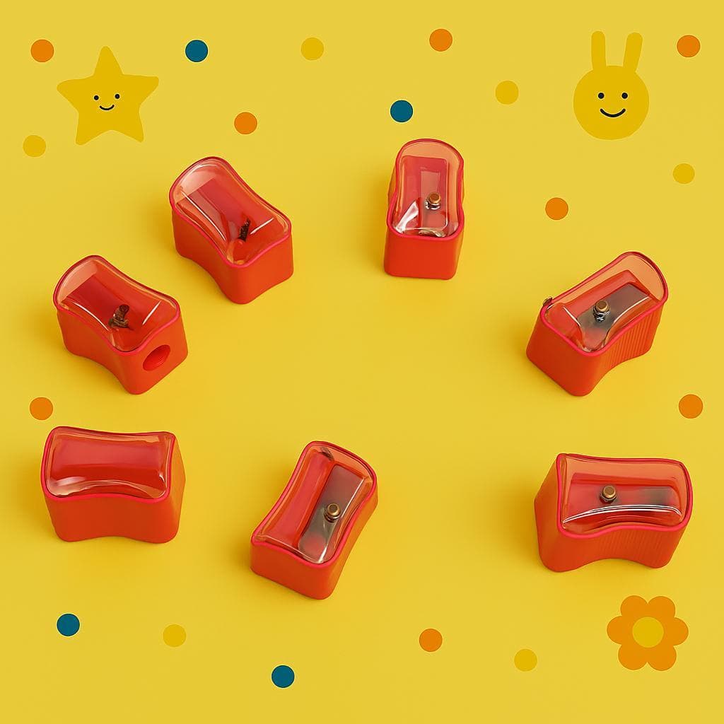 Kit com 4 Apontadores Infantil Diversão e Praticidade para Estojo Super Barato Cores Sortidas
