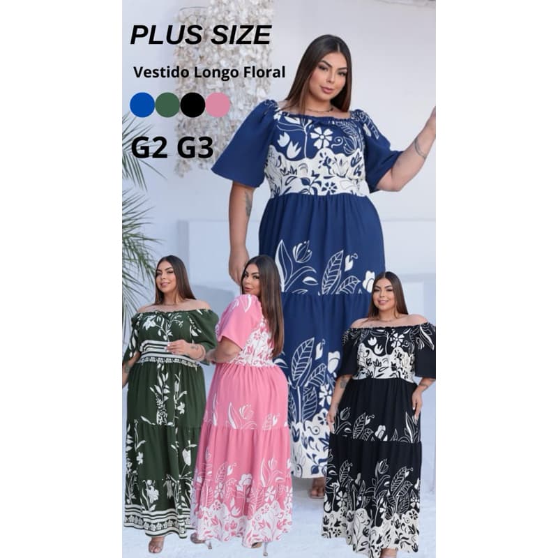 Vestido Ciganinha Plus Size Floral