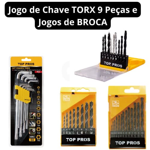 Jogo de Chave Torx 9 Peças, ideal para vários tipos de reparos e manutenção