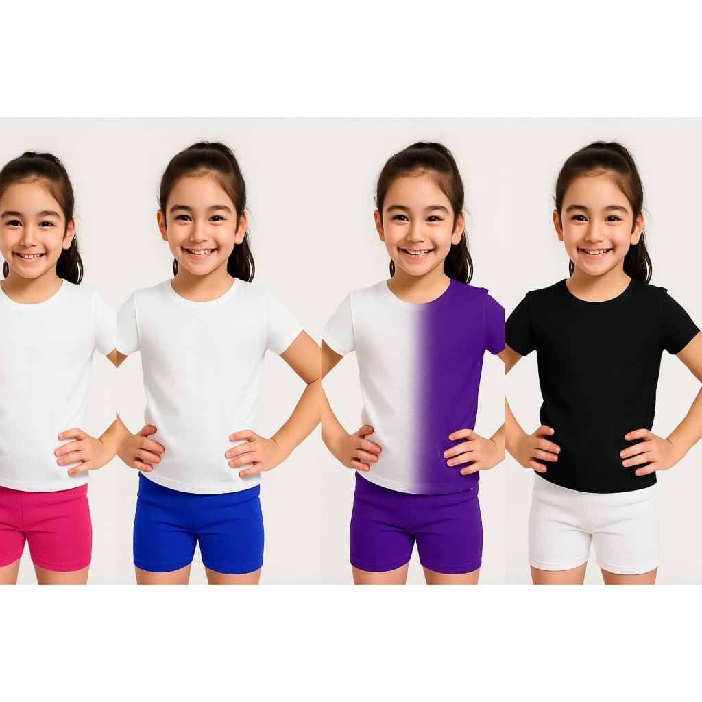 Short Feminino | Bermuda Feminina | Ciclista | Infantil | Escolar | Tamanho 4 ao 12 | Suplex