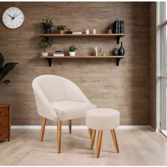 POLTRONA LUA COM PUFE SALA/DECORAÇÃO/ESCRITÓRIO/RECEPÇÃO