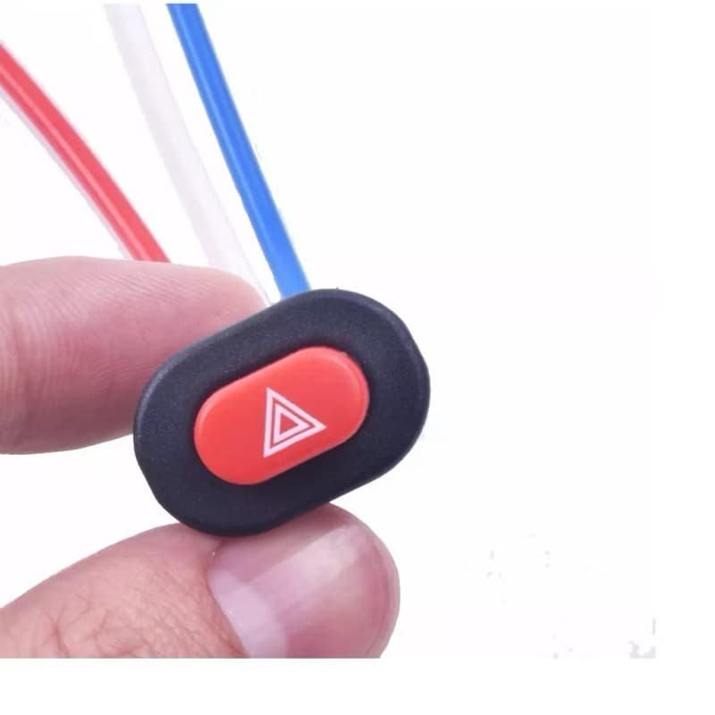 Botão Pisca Alerta Universal Moto Carro Interruptor Elétrico Botão Alerta Moto e Carro