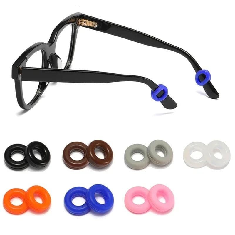 KIT 8 GANCHO ANTIDERRAPANTE DE SILICONE Cores Variadas Trava Gancho de Silicone Óculos GRAU E SOL