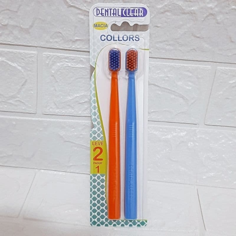 Escova Dental Macia Dental Clear Kit 2 Unidades Soft